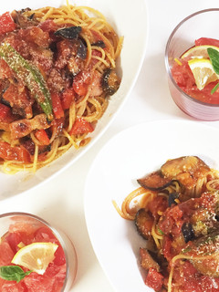 夏野菜のトマトソースパスタ-レシピのメイン写真