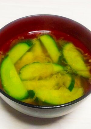 きゅうりとみょうがのお味噌汁-レシピのメイン写真