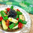 塩昆布◎セミドライ胡瓜のガーリック炒め