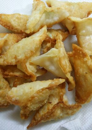 枝豆入りのタラモサラダ&餃子の皮サモサ-レシピのメイン写真