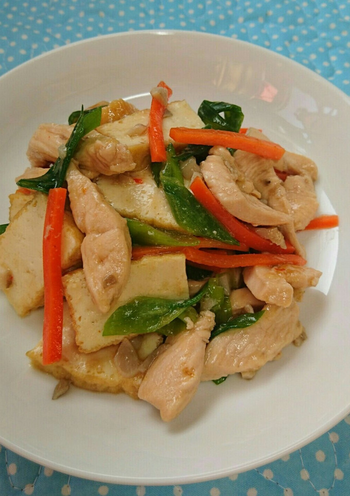 鶏むね肉と生揚げの炒め物-レシピのメイン写真