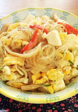 ヘルシー♬豆腐と春雨の中華風炒め-レシピのメイン写真
