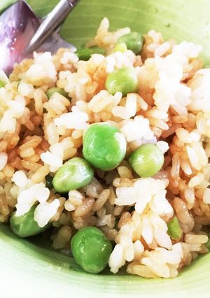 シンプル！塩えんどう豆で混ぜご飯(醤油味-レシピのメイン写真