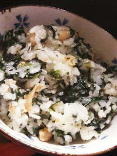 小松菜と鶏皮のまぜごはん-レシピのメイン写真
