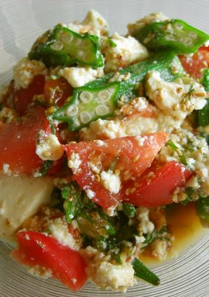 オクラとトマトと豆腐のサラダ-レシピのメイン写真