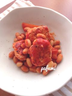つくねリメイク☆人参と大豆のケチャップ煮-レシピのメイン写真