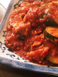 夏野菜で簡単!ズッキーニのトマトカレー煮-レシピのメイン写真