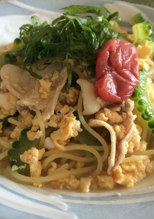 結構簡単 冷製ゴーヤチャンプルパスタ-レシピのメイン写真