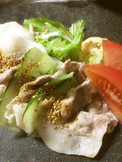 豚しゃぶのキムチ入りゴマドレ-レシピのメイン写真