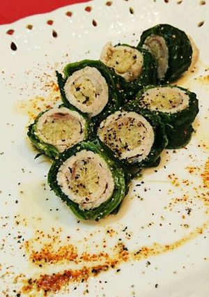 電子レンジで豚肉とほうれん草の新生姜巻き-レシピのメイン写真