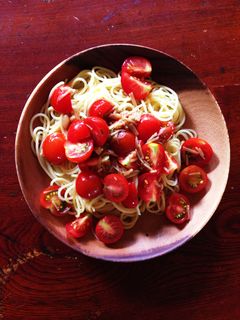 ミニトマトとなめたけ和風パスタ-レシピのメイン写真