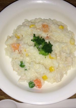 １歳からの簡単ꉂ牛乳豆腐リゾット♡-レシピのメイン写真