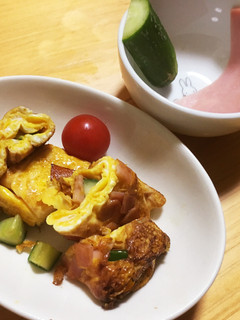 炒め胡瓜とハムの☆卵焼き-レシピのメイン写真