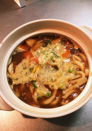 残りカレーで作るチーズ入りカレーうどん-レシピのメイン写真