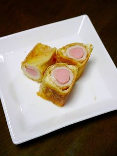 簡単!竹輪の焼きチーズ春巻き-レシピのメイン写真
