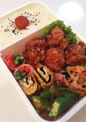 毎日男弁当⁂鶏竜田揚げ彩り弁当-レシピのメイン写真