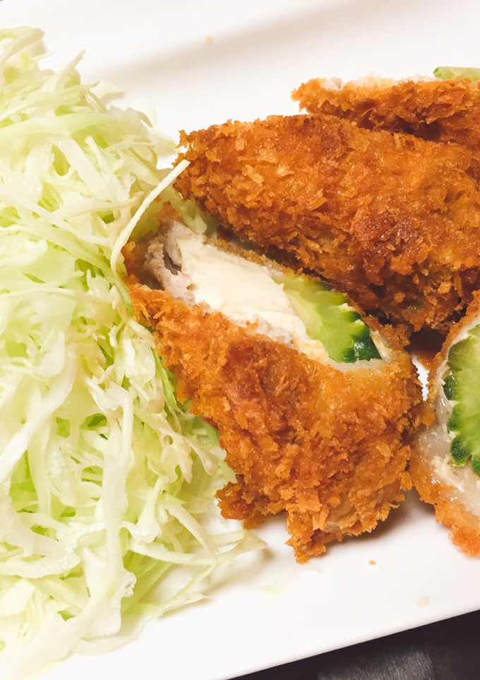 ゴーヤと厚揚げの肉巻きカツ-レシピのメイン写真