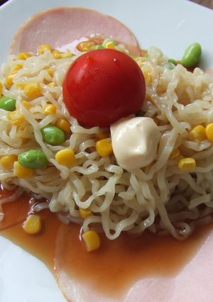 コーン入り　マヨ添え　冷やし中華-レシピのメイン写真
