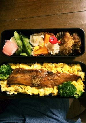 さんまの蒲焼き★２段弁当-レシピのメイン写真