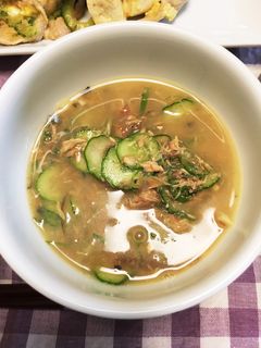 *サバ味噌煮缶で冷汁*-レシピのメイン写真