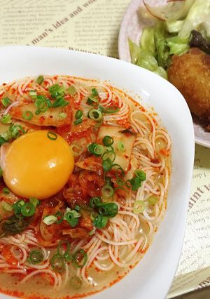 コク旨キムチそうめん-レシピのメイン写真
