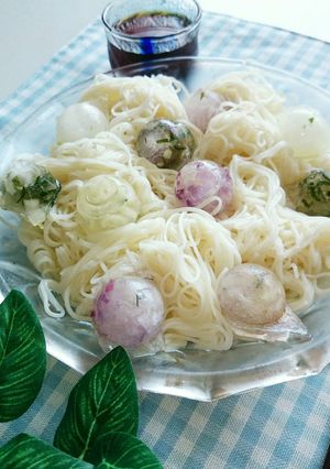 冷え冷え！薬味ボンボンそうめん-レシピのメイン写真
