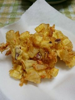 うちの定番!さつま芋と桜エビのかき揚げ♪-レシピのメイン写真