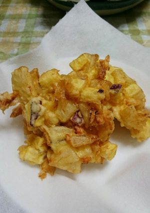 うちの定番!さつま芋と桜エビのかき揚げ♪-レシピのメイン写真