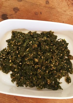 常備菜！おにぎりの具など！セロリ菜炒め-レシピのメイン写真
