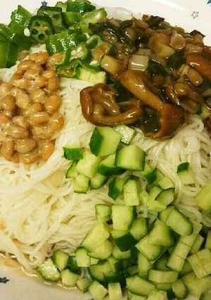 ネバネバそうめん-レシピのメイン写真