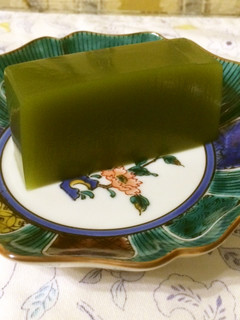 お抹茶の寒天-レシピのメイン写真