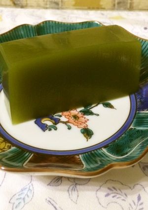 お抹茶の寒天-レシピのメイン写真