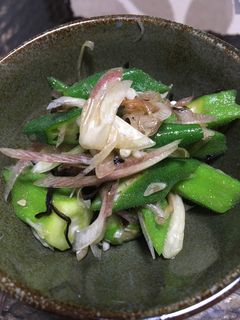 夏野菜de副菜☆オクラと茗荷の塩昆布和え-レシピのメイン写真