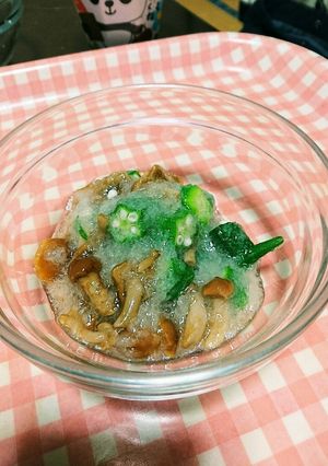 オクラとなめこのおろしあえ-レシピのメイン写真