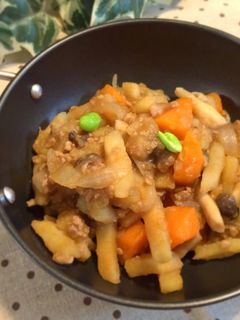 時短!冷凍フライドポテトde肉じゃが♫-レシピのメイン写真