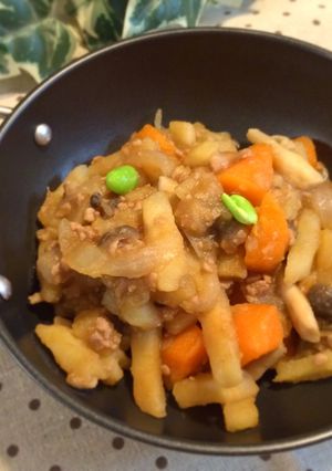 時短!冷凍フライドポテトde肉じゃが♫-レシピのメイン写真