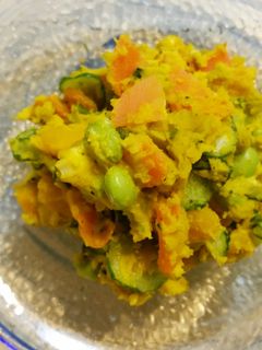 かぼちゃと★枝豆のサラダ-レシピのメイン写真