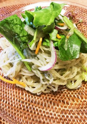 韓国麺のバジルソース和えイタリアン麺-レシピのメイン写真