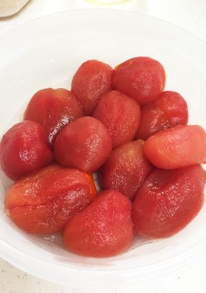 カチンコチン冷凍でスルリ☆トマトの皮むき-レシピのメイン写真