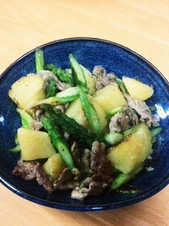 ✱アスパラとじゃがいもと豚肉の炒めもの✱-レシピのメイン写真