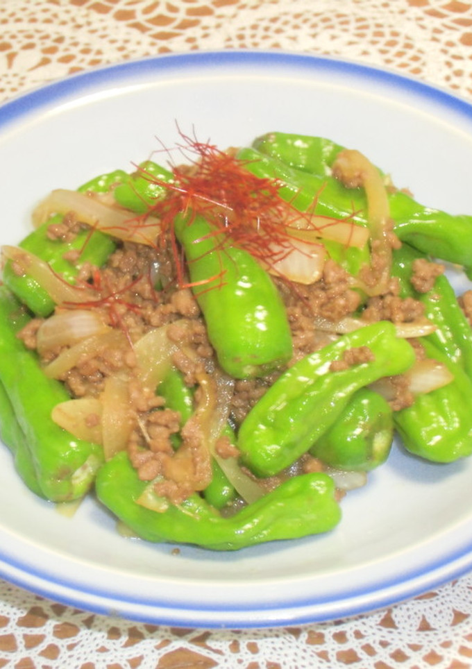 しし唐と豚挽肉の甘辛炒め-レシピのメイン写真