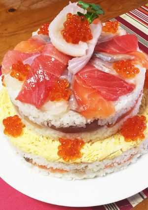 ２段のお寿司ケーキ-レシピのメイン写真