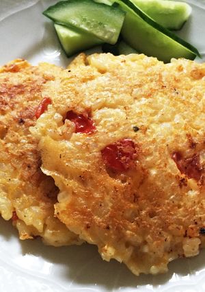 チーズとトマトのライスケーキで朝ごはん♪-レシピのメイン写真