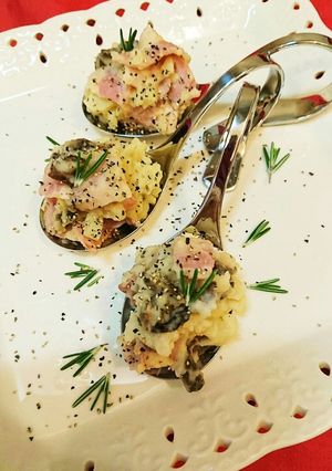 ポルチーニ茸とベーコンの♪ポテトサラダ♪-レシピのメイン写真