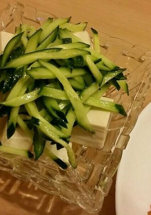超簡単★きゅうりon豆腐-レシピのメイン写真