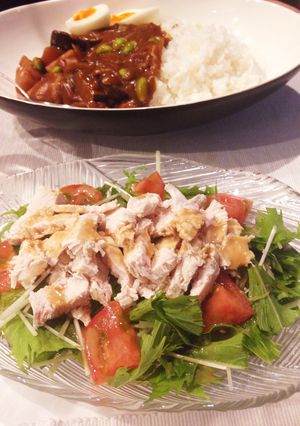 麺類や魚料理のお供に！ゆで鶏サラダ-レシピのメイン写真