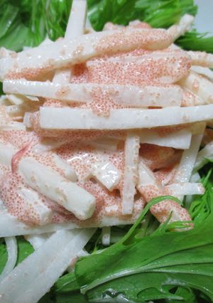 水菜大根明太サラダ【ＪＡほこた】-レシピのメイン写真
