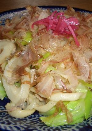 ☆花かつおたっぷりの焼きうどん-レシピのメイン写真