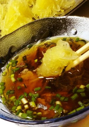 そうめん瓜(金糸瓜)で鯖そうめん-レシピのメイン写真