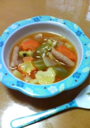 野菜とソーセージのケチャップスープ-レシピのメイン写真